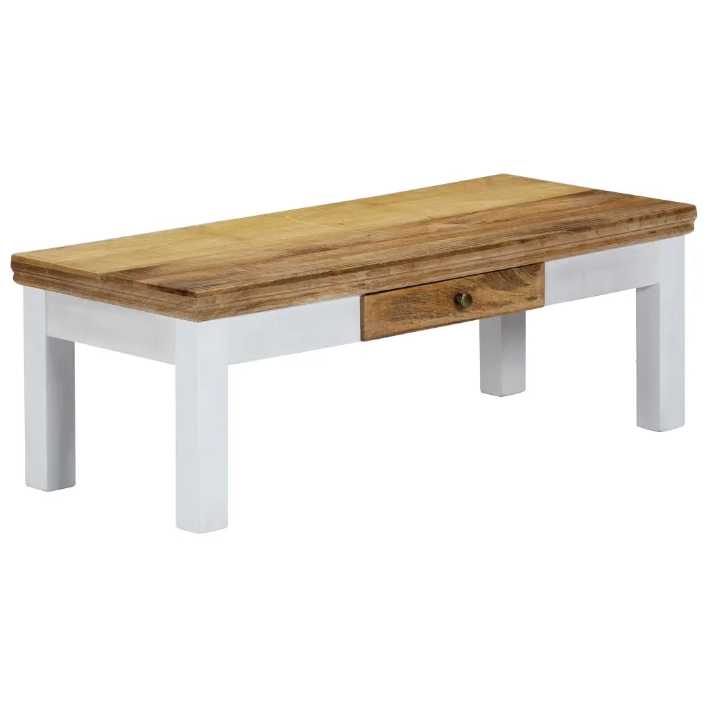 Tavolino da CaffÃ¨ 110x50x40 cm in Legno Massello di Mango cod mxl 57139