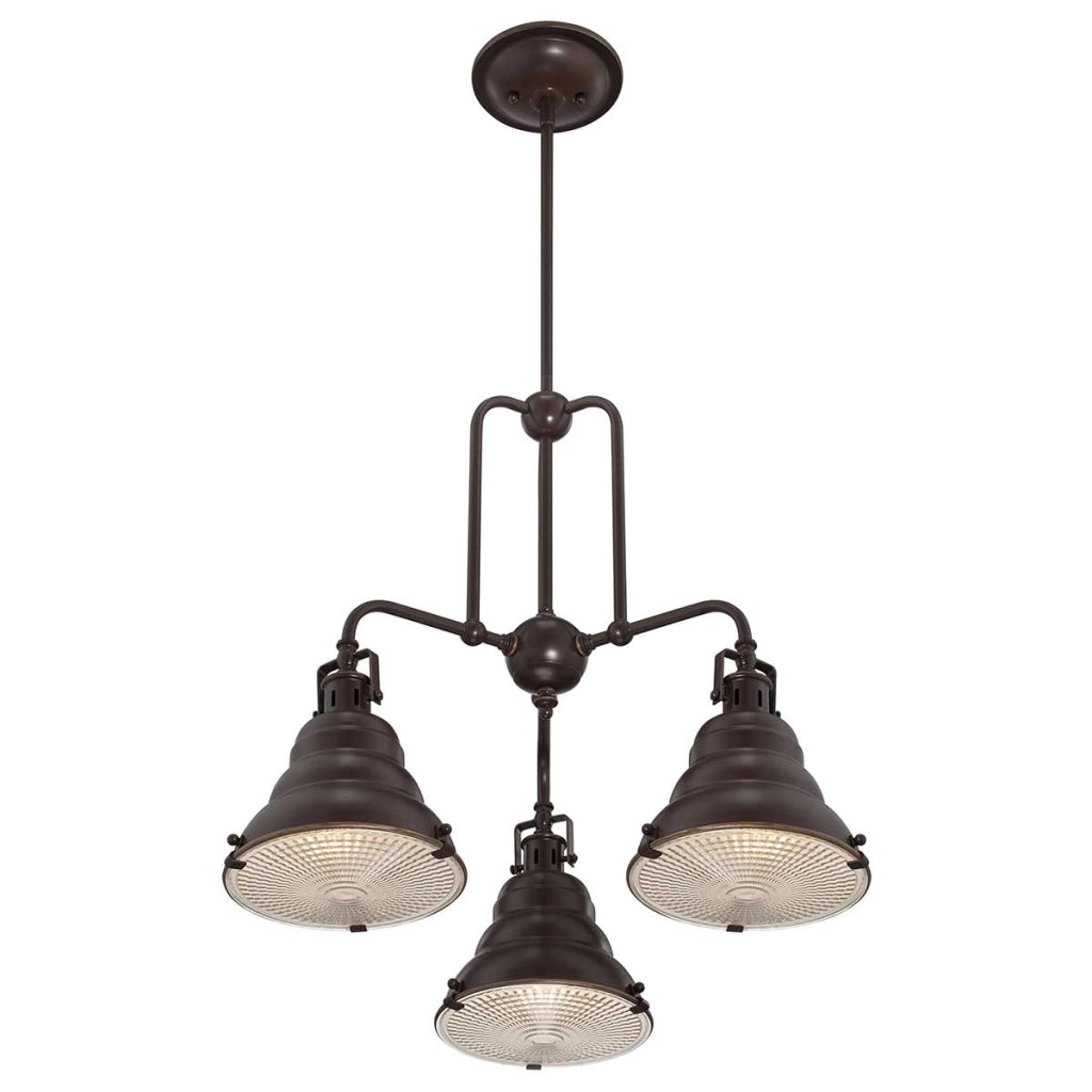 Lampadario Eastvale Quoizel bronzo palladiano 3xE27