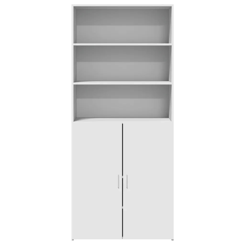 Credenza | Madia | Buffet da pranzo | Armadio da pranzo Bianca 80x42,5x185 cm in Legno Multistrato