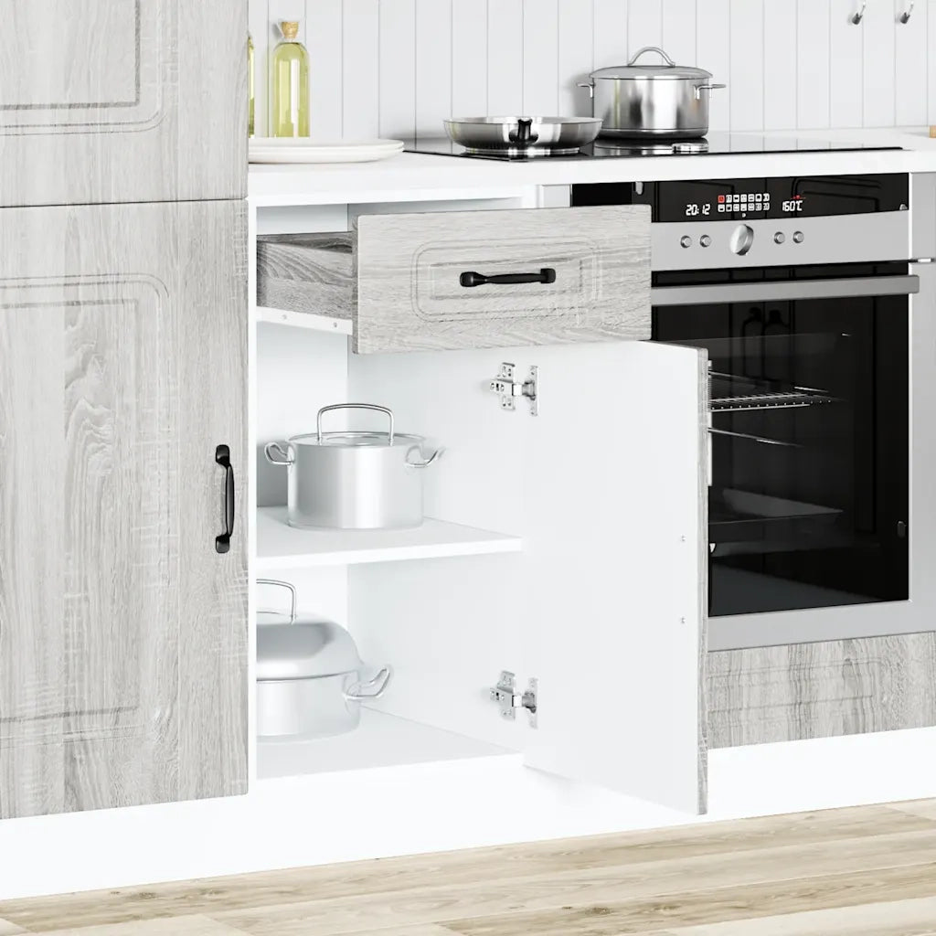 Base da Cucina Kalmar Grigio Sonoma in Legno Multistrato 853473