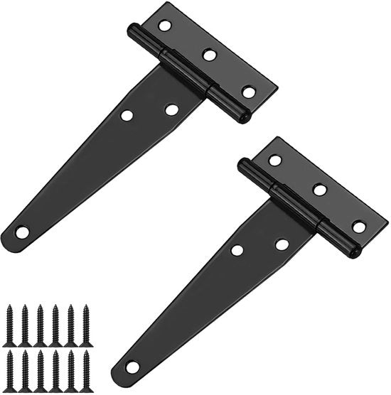 Scharnieri per porte da cucina 100mm - a maniglia T - Nero - Scharnieri per armadietti da cucina - Scharnieri piccoli - Duraturi e in acciaio inossidabile.