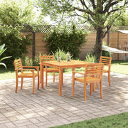 Set da Pranzo per Giardino 5 pcs Marrone