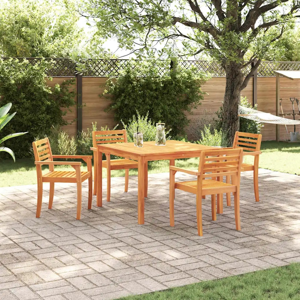 Set da Pranzo per Giardino 5 pcs Marrone