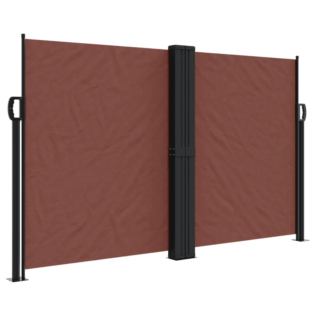 Tenda Laterale retrattile-Tenda parasole per balcone Marrone 140x1200 cm