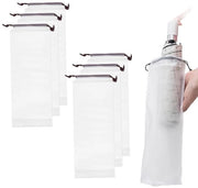 Set di 6 ombrelli da viaggio in plastica trasparente con tasca di stivaggio - compact - tessuto di Oxford resistente e duraturo