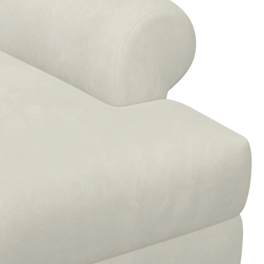 Loveseat con bottoni imbottiti Crema 120 x 66 x 78 cm 42041836