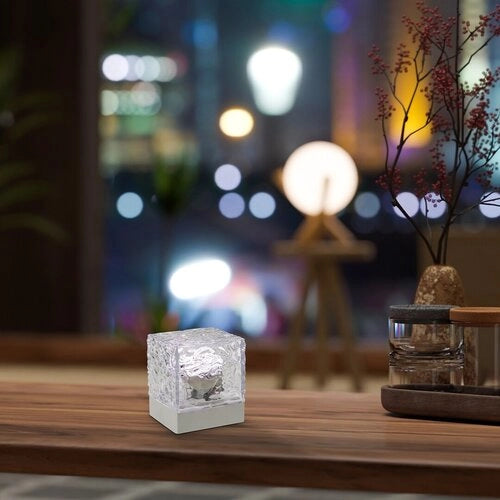 Lampada da tavolo Cubiko bianca RGB ricaricabile Rabalux
