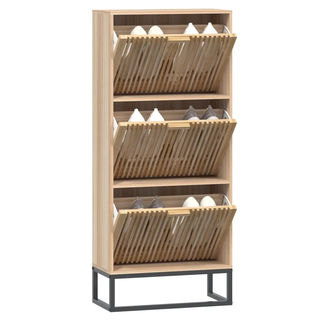 Scarpiera-Scaffale per scarpe 52x25x120 cm in Legno Multistrato