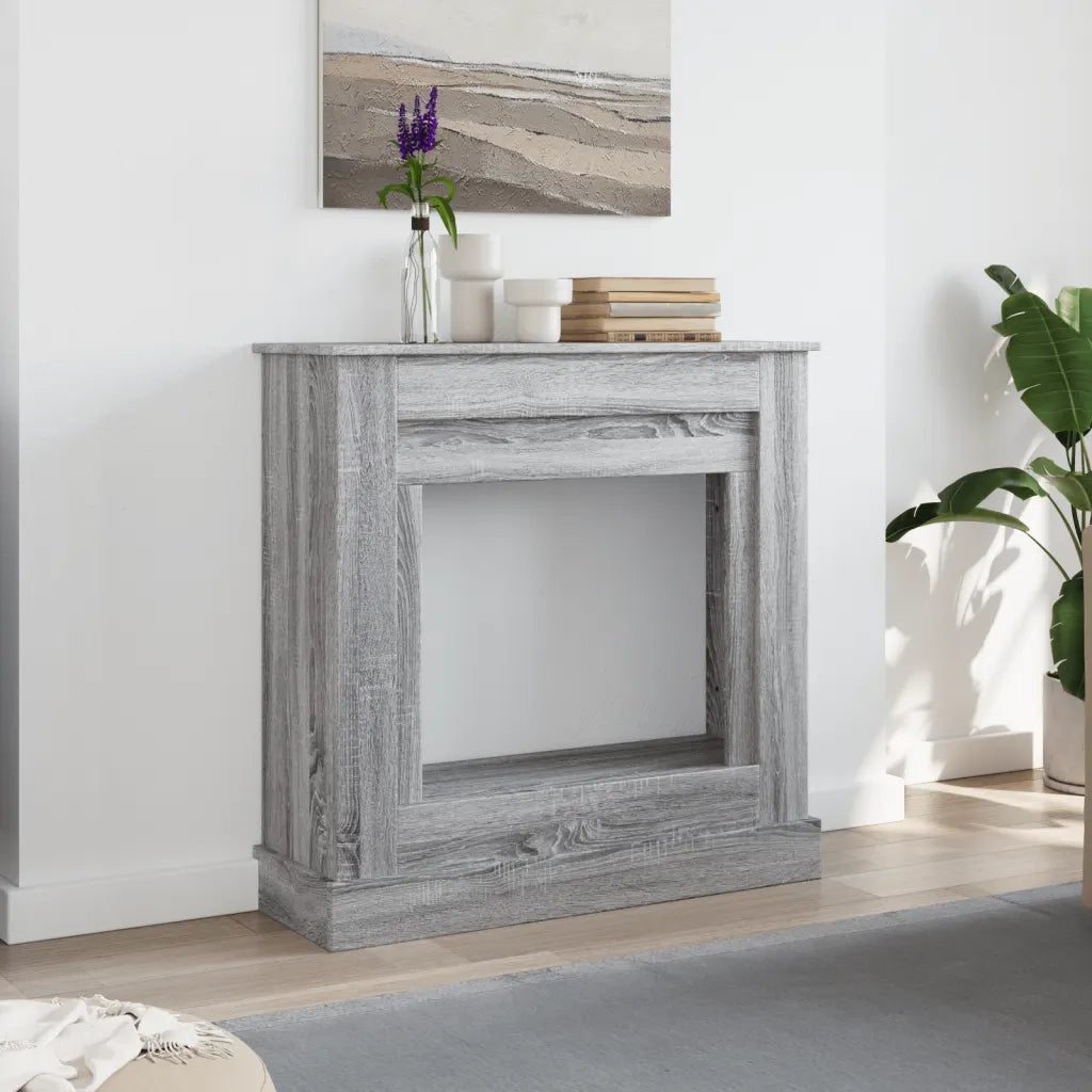 vidaXL Cornice per Camino Grigio Sonoma 90x30x90 cm in Truciolato