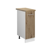 Armadio cucina dispensa alto R-Line Rovere artigianale/Bianco 30 cm, PL Rovere Vicco