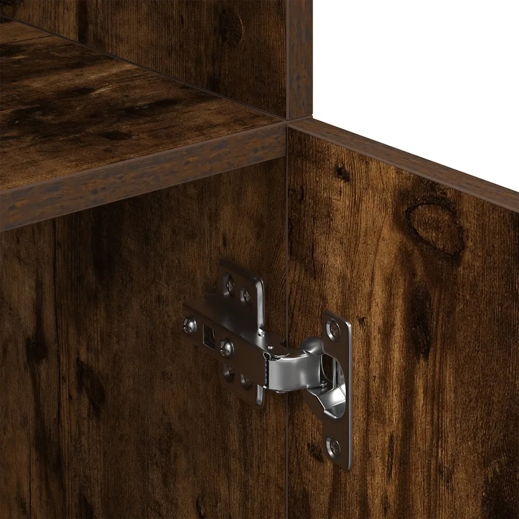 Armadietto Cucina-Mobiletto da Cucina Rovere Fumo 57x41,5x131,5 cm in Truciolato
