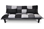 Divano letto clic clac in tessuto grigio scuro-chiaro-nero - Russell - DL-RU1001FB