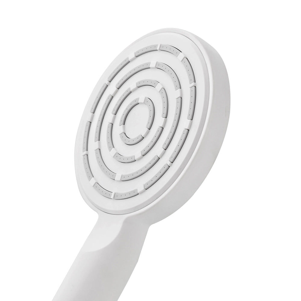 Doccetta tonda monogetto da 23,5 cm bianco opaco in ABS anticalcare Hidra