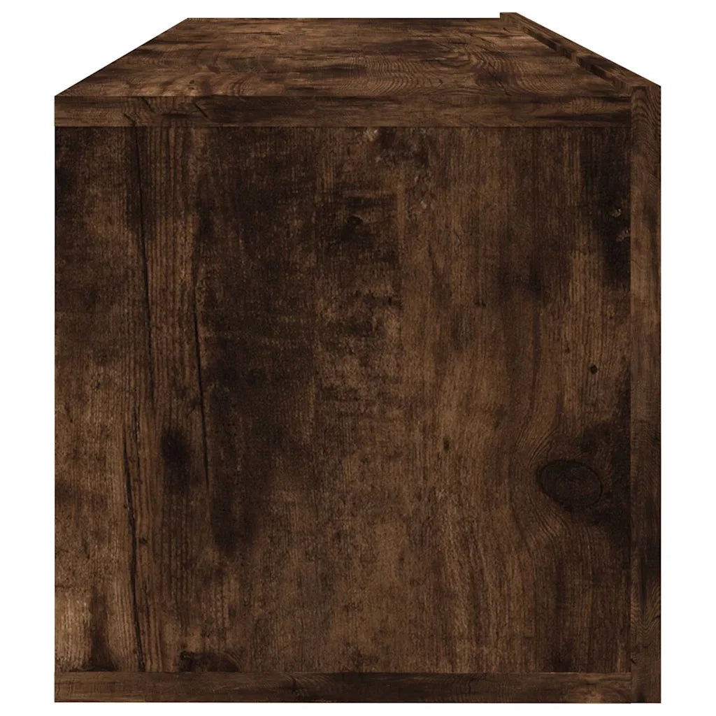 Mobile TV a Parete | Armadietto TV | Mobile Porta TV Rovere Fumo 100x30x30cm Legno Ingegnerizzato