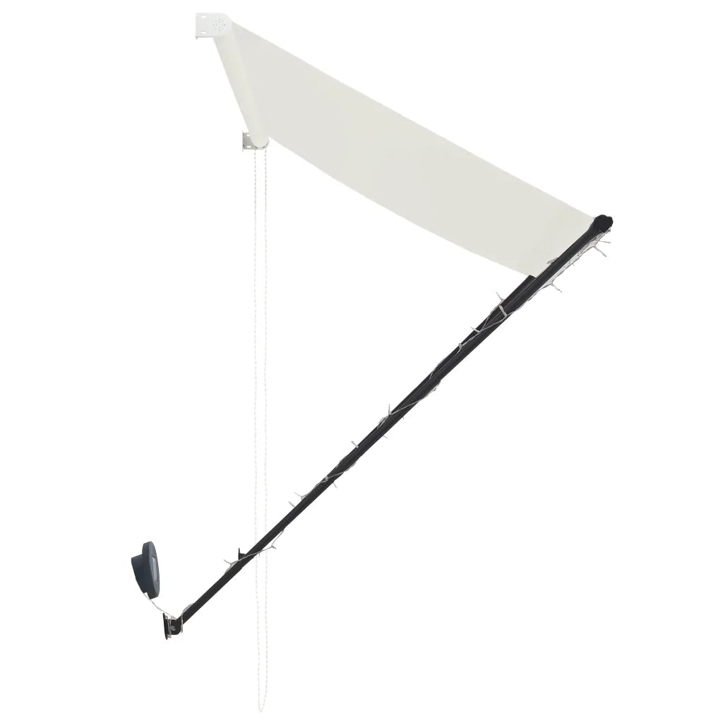 Tenda da Sole Retrattile con LED-Tenda parasole per Patio 300x150 cm Crema