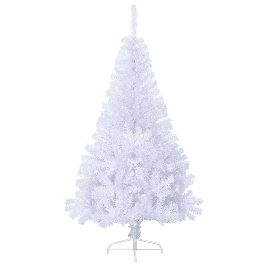 Albero di Natale Artificiale Metà con Supporto Bianco 150cm PVC 328418