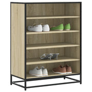 Scarpiera-Scaffale per scarpe Rovere Sonoma 75x38x97,5 cm Legno Multistrato Metallo 776730