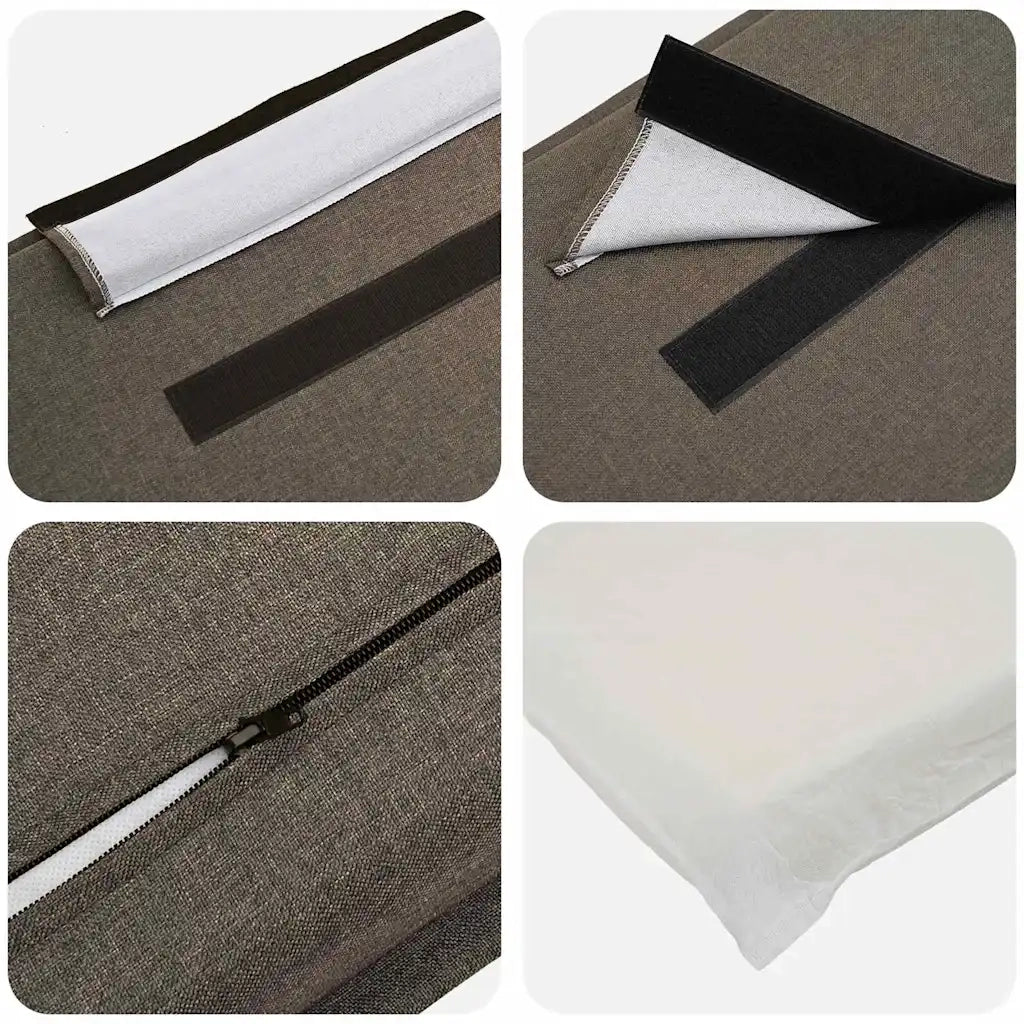 Testiera | Testata imbottita con Testiera | Testata Grigio Naturale e Chiaro 200 cm