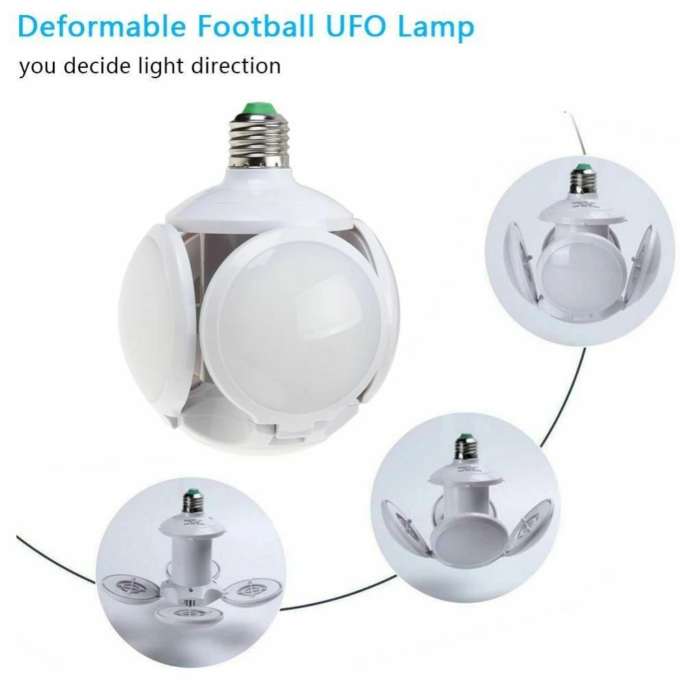 Trade Shop - Lampada Lampadario Deformabile Led 40w 6800k 5 Vie Bianca Attacco E27 Ufo Palla -