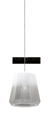 ROYAL-B Sospensione 1 luce in vetro bianco cavo in PVC senza base attacco E27