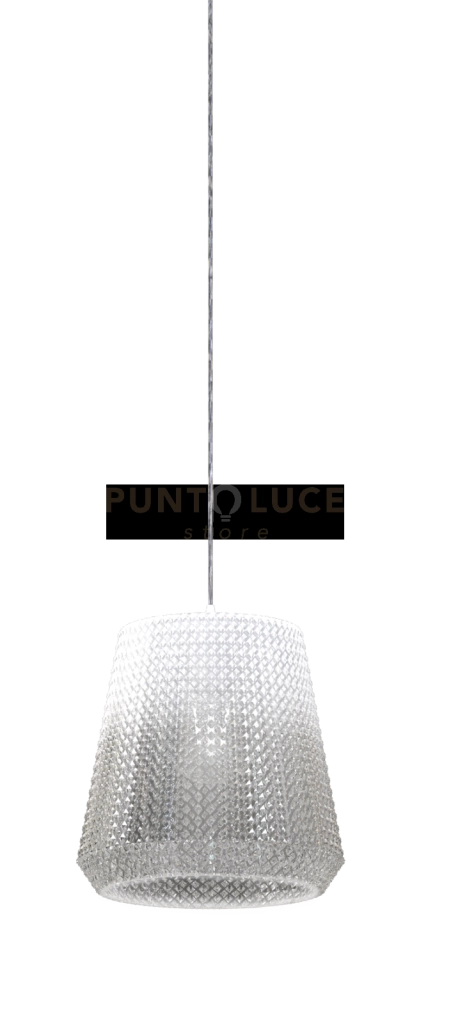 ROYAL-B Sospensione 1 luce in vetro bianco cavo in PVC senza base attacco E27