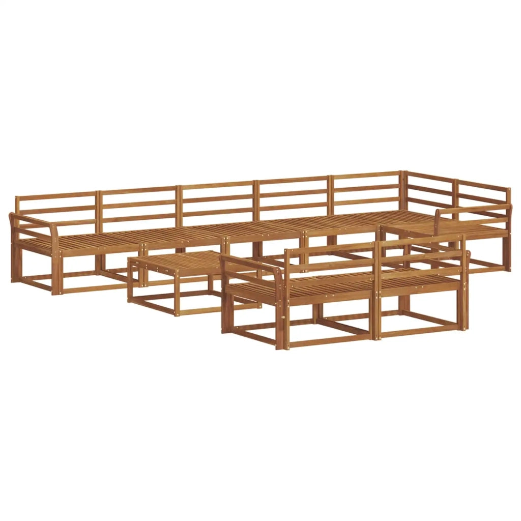 Set di divani da esterno 9 pcs Naturale