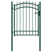 vidaXL Cancello per Recinzione con Punte in Acciaio 100x125 cm Verde