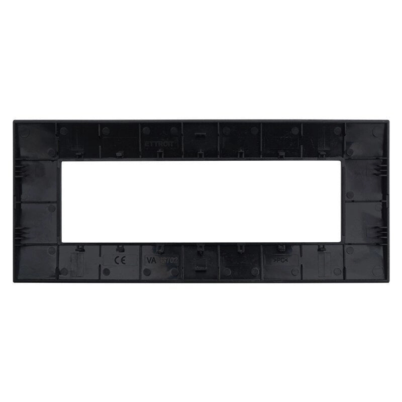 Placca Plastica Serie Venus 7P Colore Nero Compatibile Con Vimar Arke