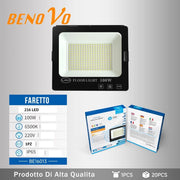 100W Faro Slim smd 216 LED 4500lm Luce Fredda 6400k Esterno IP66 - ZENCOCCO