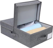 Set di tessuti con cappuccio per intimo, sciarpe, calze, cravatte, contenitore per reggisen, nero/grigio