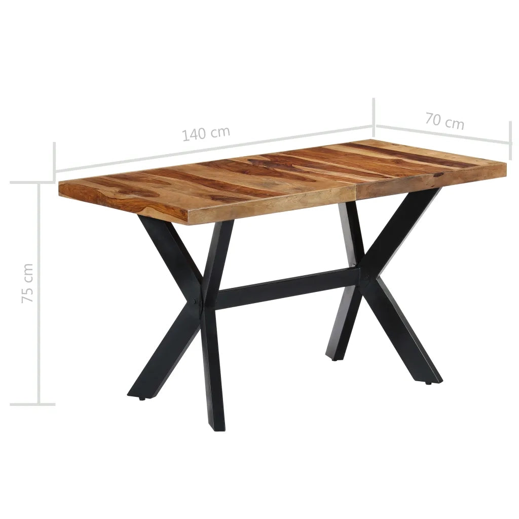 Tavolo da Pranzo | Tavolo da cucina 140x70x75 cm in Legno Massello di Acacia