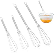 Set di Minigarde in Acciaio Inossidabile - 4 Pezzi - 13 cm/18 cm - Minigarde Piccola - Garde per Bicchieri - Ideale per Mescolare/Mixare - Garde per Cucina