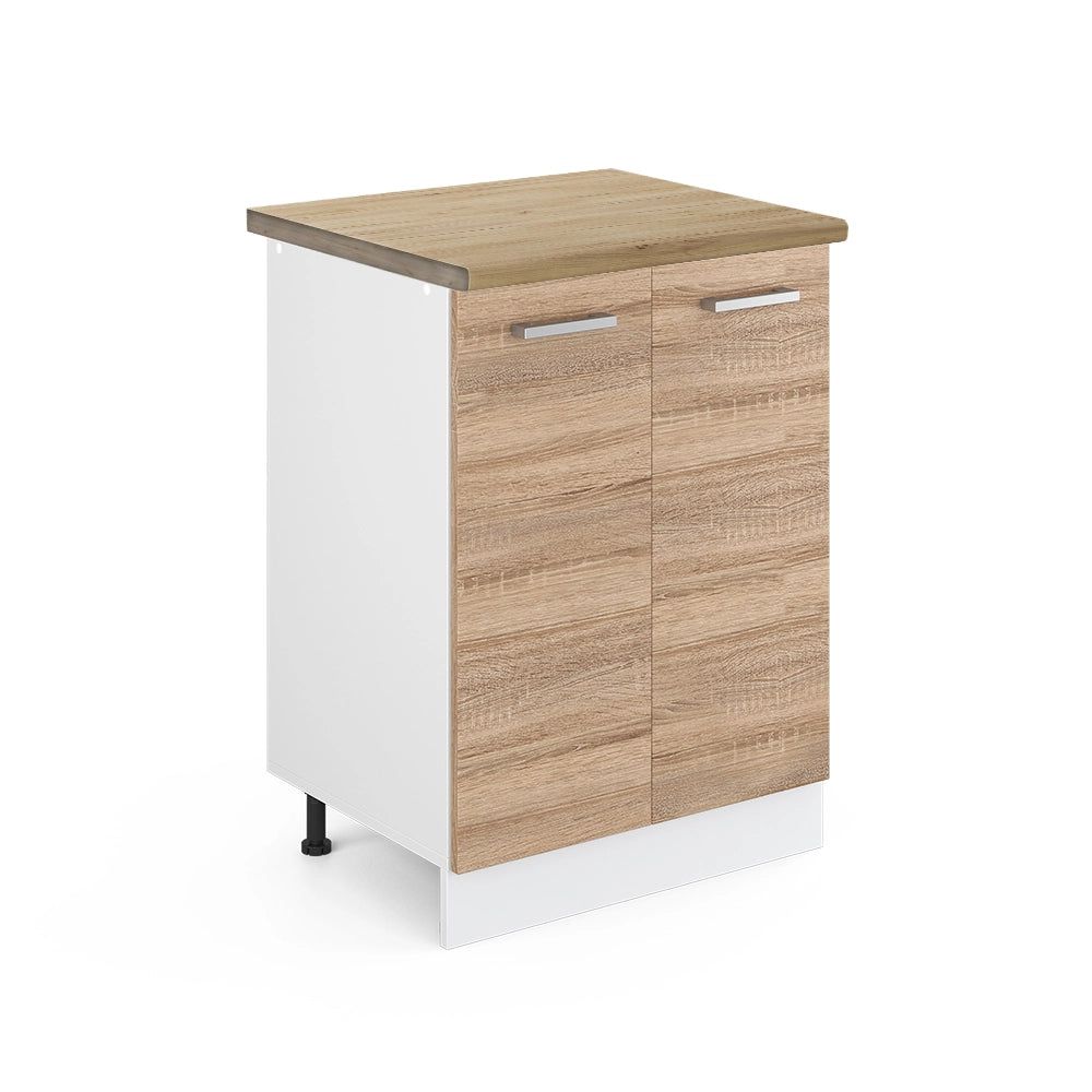 Mobiletto base cucina R-Line Sonoma/Bianco 60 cm, PL Rovere Vicco
