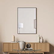 Specchio da Parete Novoli a Taglio Sfaccettato 50 x 70 cm Nero [en.casa]