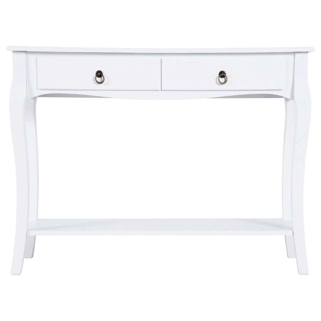 Tavolo Consolle per Ingresso Bianco Opaco 100x33x76 cm