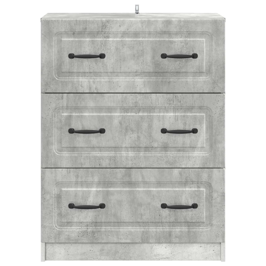 Mobile con Cassetti Grigio Cemento 66 x 34,5 x 87 cm 895758