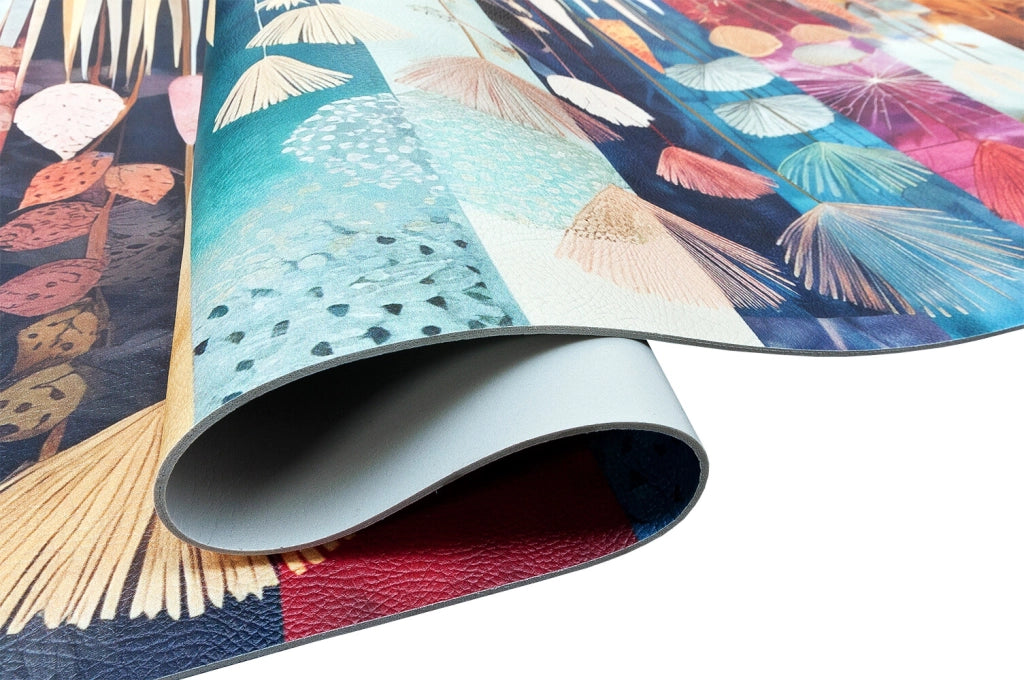 Tappeto Cucina Pvc Stampa Digitale 51x190 cm Antimacchia Design Floreale Multicolore Colori Vivaci