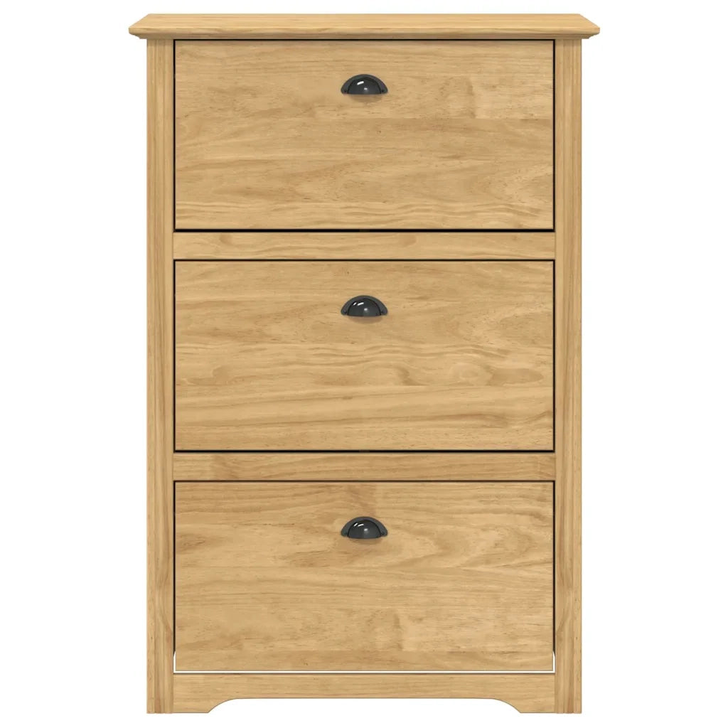 Scarpiera BODO Marrone miele 80 x 35 x 118 cm Legno multistrato