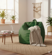 Poltrona a Sacco Pouf in Similpelle Verde Avalli