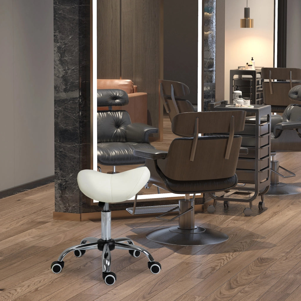 Sgabello girevole regolabile in altezza 49-61 cm ¨C Xylo ¨C Bianco