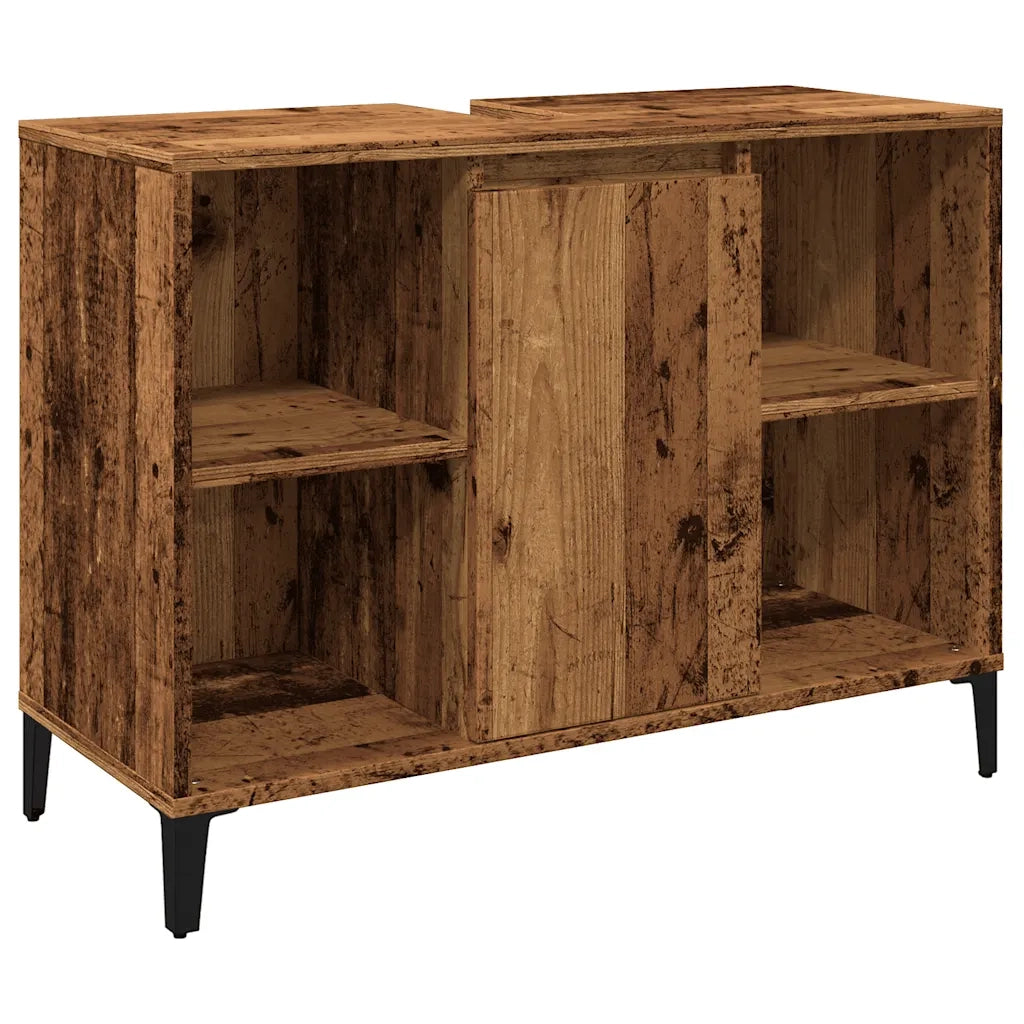 Mobile Lavabo | Armadio Lavabo Legno Antico 80x33x60 cm in Legno Multistrato