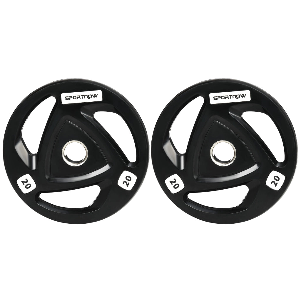 Dischi Pesi da Bilanciere 20kg ¨C Zephmum ¨C Acciaio con Rivestimento in Gomma