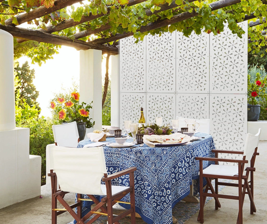 DAISY - Pannello in PVC traforato - Parasole Misura: 50x150 cm, Colore: bianco