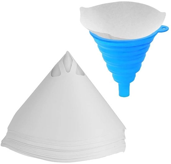 Set di aspirazione per vernici e smalti con filtro a silicone - 101 pezzi - confezionabile - conica - 12 x 10 cm - colore blu/orange