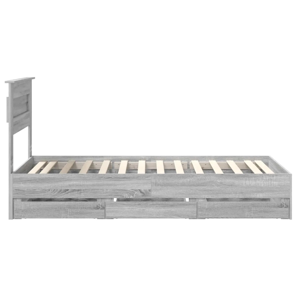 Struttura del letto con cassetto Grigio Sonoma 90 x 190 cm 3409877