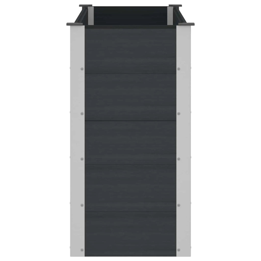Fioriere | Cassetta per fiori | Letto rialzato da giardino Nero 150 x 50 x 91 cm