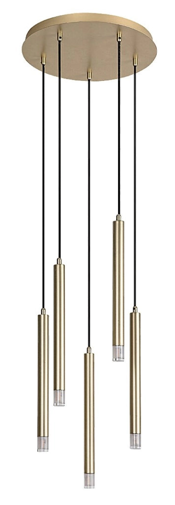 Lampadario moderno tondo oro Ø36cm 5xG9 Rabalux Ramira