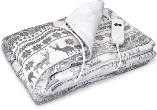 Deken elettrico per letto - Doppia coperta elettrica - Doppio deken elettrico - Doppio deken riscaldante - Riscaldamento del letto - Doppio deken elettrico per due persone - Rapido riscaldamento - Lavabile - Inverno - Comfort per la camera da letto
