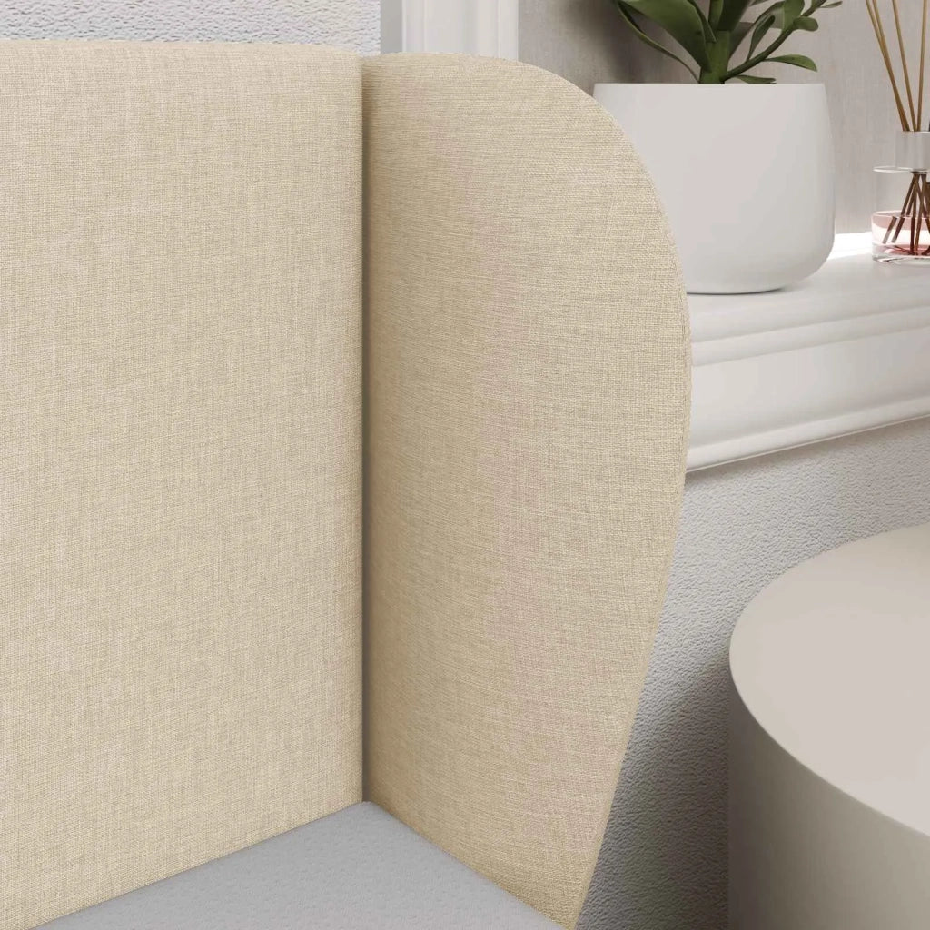 Orecchia della Testata Crema 40 x 23 x 6 cm Tessuto CFW2549275