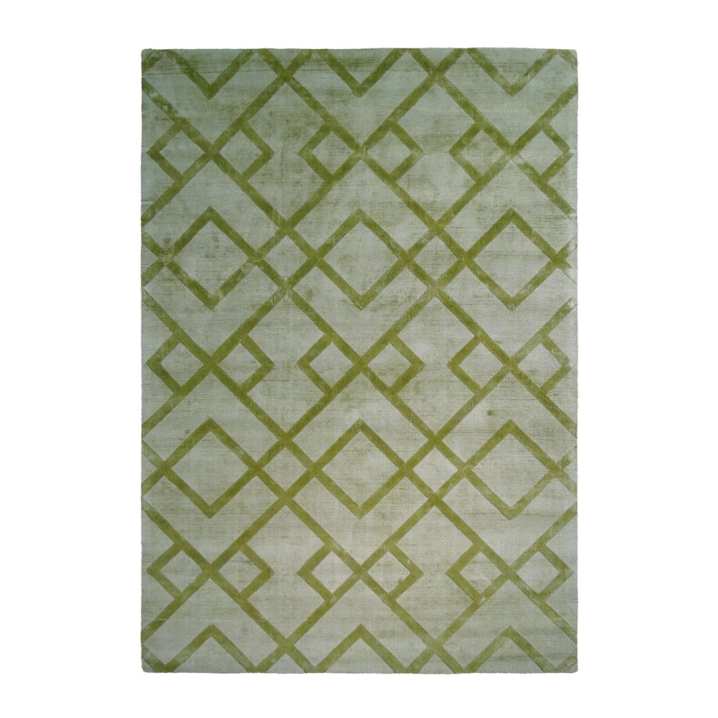 Tappeto di design Luxury 310 in viscosa verde smeraldo